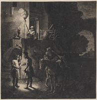 KG 02861
          <br/>
          De barmhartige Samaritaan betaalt de herbergier
          <br/>
          <em>Velde, Jan van de (II) (1593-1641)</em>